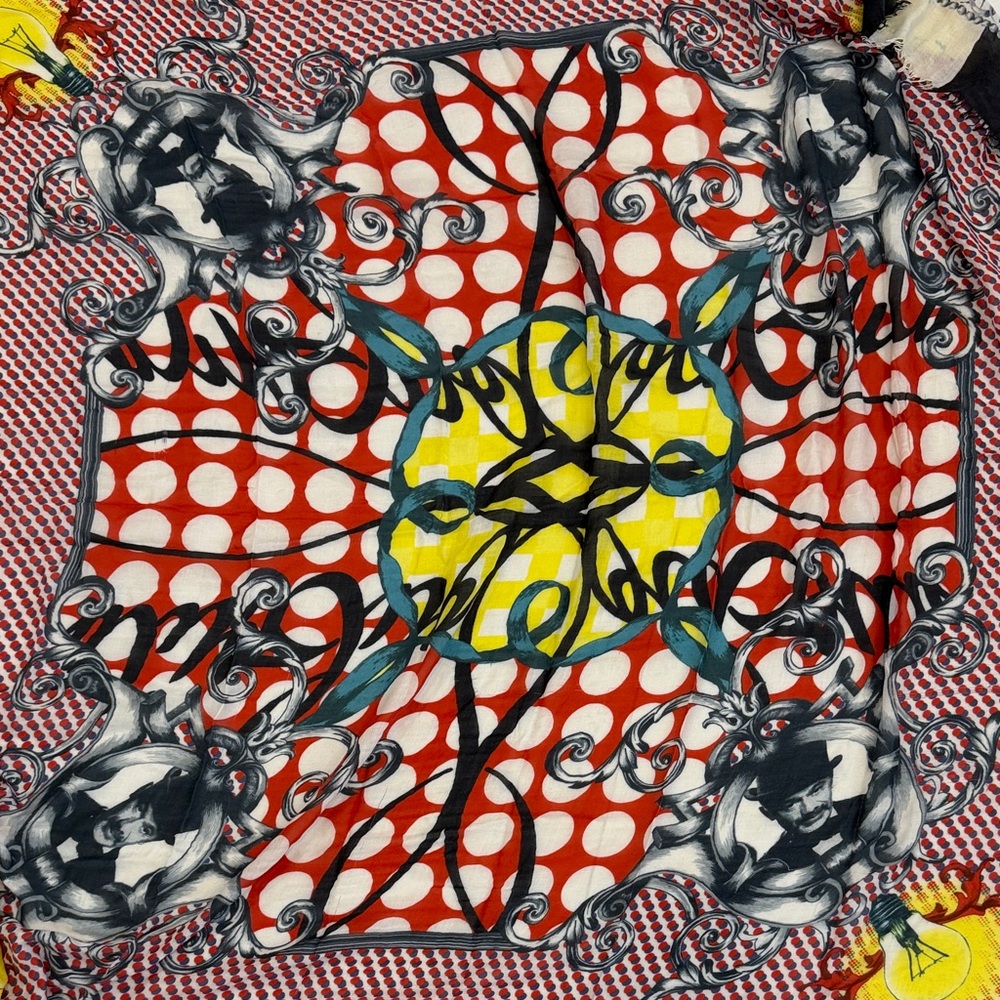 Christian Louboutin Scarf 51 inches by 51 inches